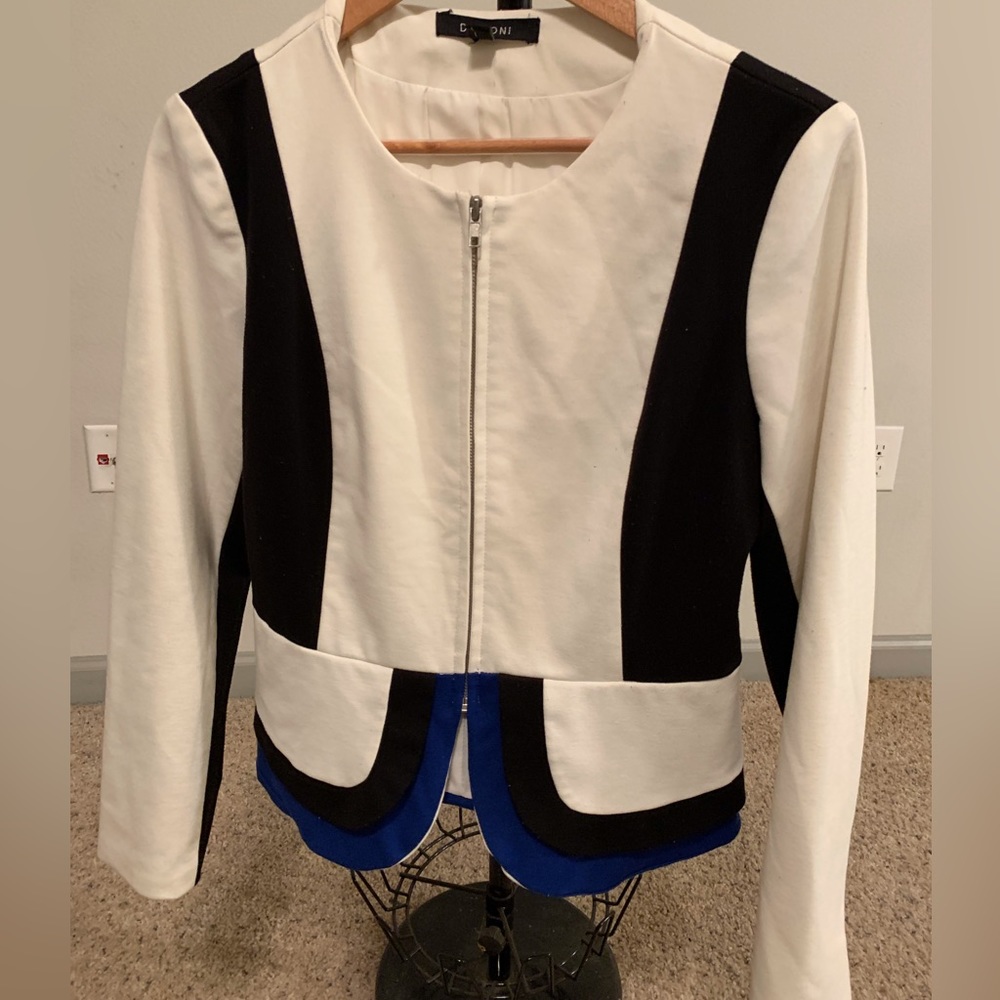 White, Black, & Blue Blazer